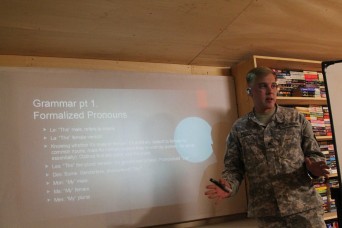 Service Members learn to Parlez Francais in Garoua, Cameroon