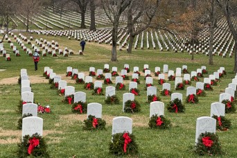 Soldier Volunteers Continue Holiday Tradition at Arlington National Cemetery