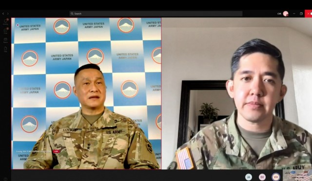 Maj. Gen. Viet X. Luong, U.S. Army Japan commander, discusses his story as a Vietnam War refugee during a livestream event on May 17, 2021. After traveling from South Vietnam with his family in 1975 he later joined the Army, becoming the first Vietnam-born American Soldier to reach the general officer rank. 