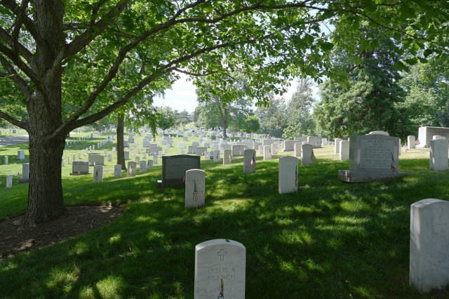 Chaplains Hill in Section 2 at Arlington National Cemetery.