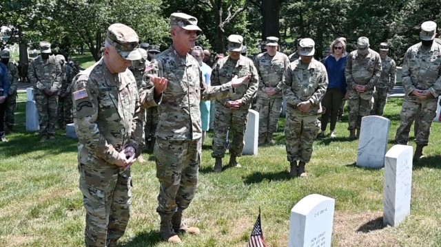 Chaplains honor the fallen during &#34;Flags In&#34; at Chaplains Hill