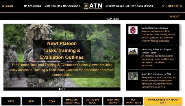 Screenshot of ATN Website