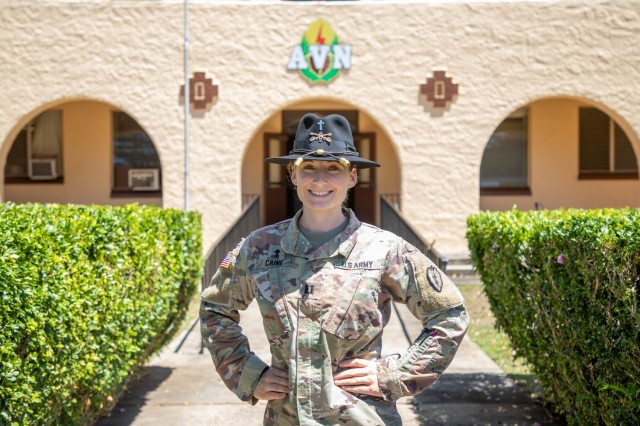 Captain Sarah Caine is the squadron chaplain for 2-6 Cavalry Squadron, 25th Combat Aviation Brigade, 25th Infantry Division at Wheeler Army Airfield, Hawaii. Caine is relaunching a chapel service that is fully LGBTQ+ affirming and celebrating! It’s focused on spiritual themes but doesn’t require a specific faith background or any faith background. 
(U.S. Army photo by Sgt. Sarah D. Sangster)