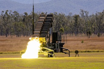 US Army launches Patriot missiles during Exercise Talisman Saber 21