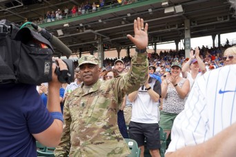 Command Sergeant Major honored during Chicago Cubs game, ahead of retirement