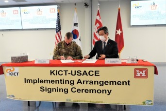 U.S. Army Corps of Engineers and Korea Institute of Civil Engineering and Building Technology (KICT) sign Implementing Arrangement to further develop technical cooperation