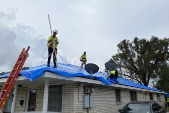 US Army Corps of Engineers installs first 'Blue Roof' in Orleans Parish