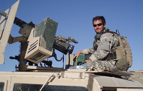 Staff Sgt. Ronald J. Shurer conducting a mission in Afghanistan, circa 2006. Photo courtesy of Ronald J. Shurer II.